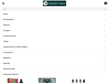 Tablet Screenshot of caterpillarvapes.com